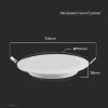 3W Kör LED Panel süllyeszthető Samsung chip 6500K - 78571 - Image 2