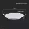 6W Kör LED Panel süllyeszthető 4000K - 7859 - Image 2