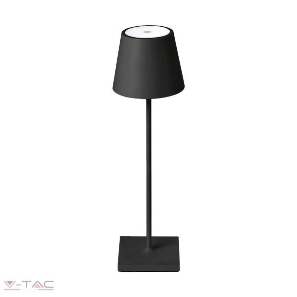 3W fekete LED újratölthető asztali lámpa 4000K - 7888