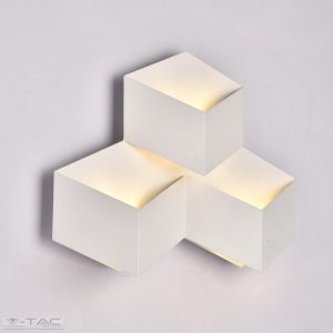9W LED beltéri szögletes fali lámpa fehér 4000K - 8222