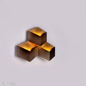 9W LED beltéri szögletes fali lámpa fekete 4000K - 8224