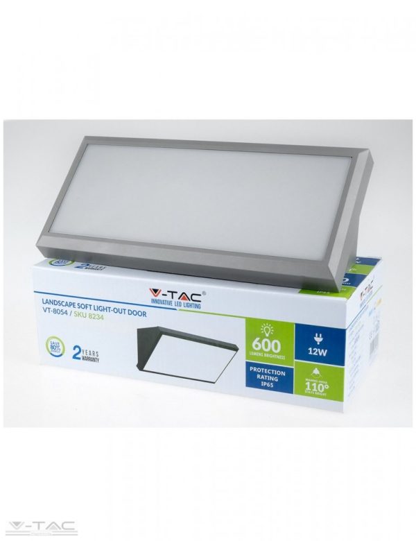 20W Kültéri fali lámpa szürke 3000K IP65 - 8236
