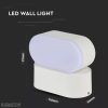 6W LED ovális fali lámpatest fehér 4000K IP65 - 8287 - Image 2