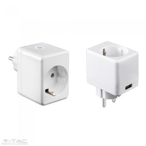 Wifis smart konnektor USB porttal fehér - 8416