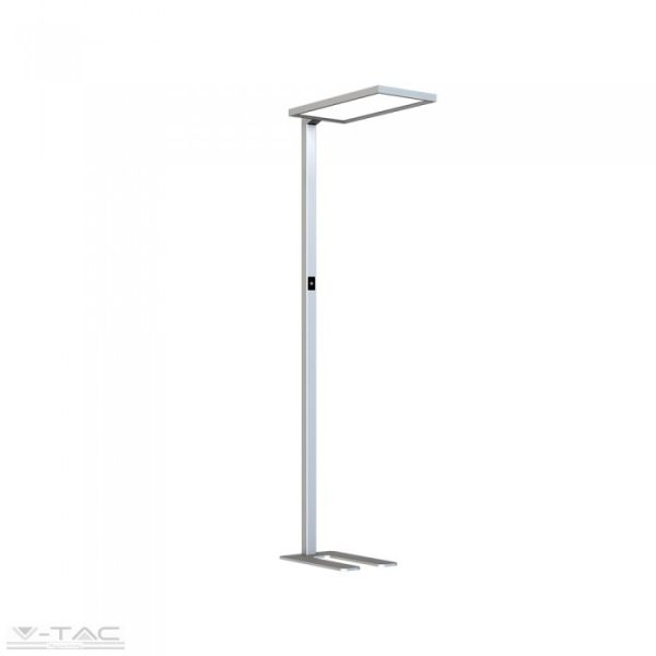 80W Exkluzív irodai LED állólámpa, dimmelhető, le/föl irány, ezüst 4000K - 8521