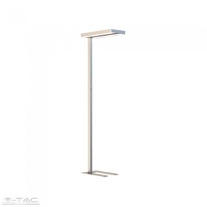 80W Exkluzív irodai LED állólámpa, dimmelhető, le/föl irány, ezüst 4000K - 8523