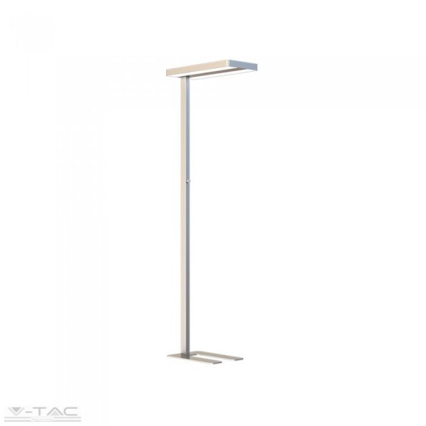 80W Exkluzív irodai LED állólámpa, dimmelhető, le/föl irány, ezüst 4000K - 8523