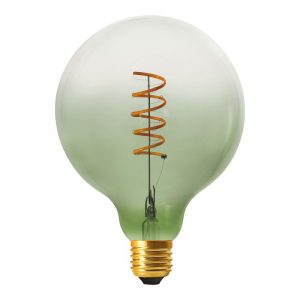 G125 Olivazöld LED izzó, Pasztell, spirál izzószállal 5W E27 dimmelhető