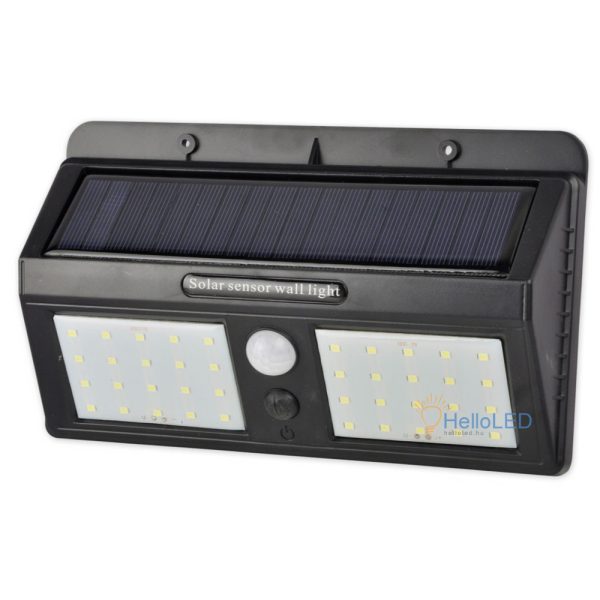 Solar LED lámpa 5W, alkonykapcsoló, mozgásérzékelő