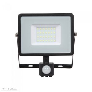 30W Mozgásérzékelős LED reflektor fekete IP65 4000K - PRO461