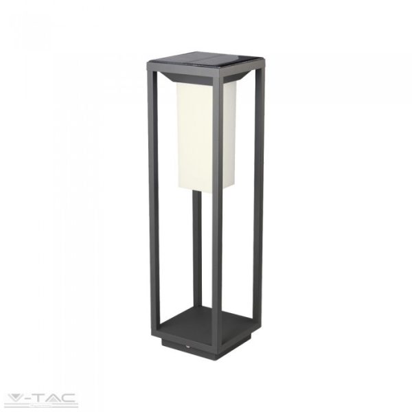 2W LED napelemes alkonykapcsolós kerti álló lámpatest beépített mozgásérzékelővel 3000K - PRO785