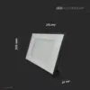 200W fekete LED reflektor