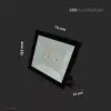 50W fekete LED reflektor