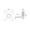 LED grow bulb LED PLANTY E27 40W Kobi Design - KOBI-001509