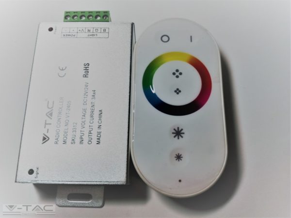 Rádiós vezérlő Touch Távirányítóval RGB LED szalaghoz - 3312