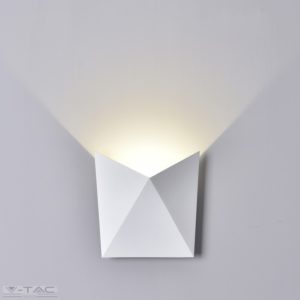 www.helloled.hu V-Tac 5W Beltéri szögletes fehér fali lámpa 3000K - 8280