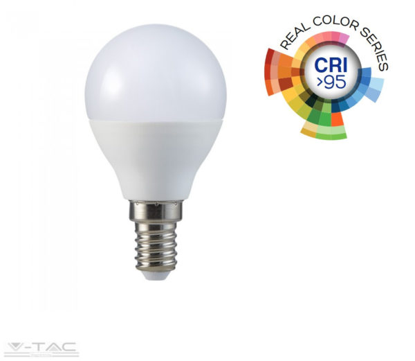 5,5W LED izzó CRI>95 E14 P45 6400K - 7490