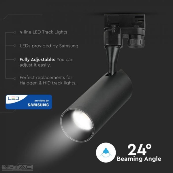18W LED sines lámpa fekete Samsung chip