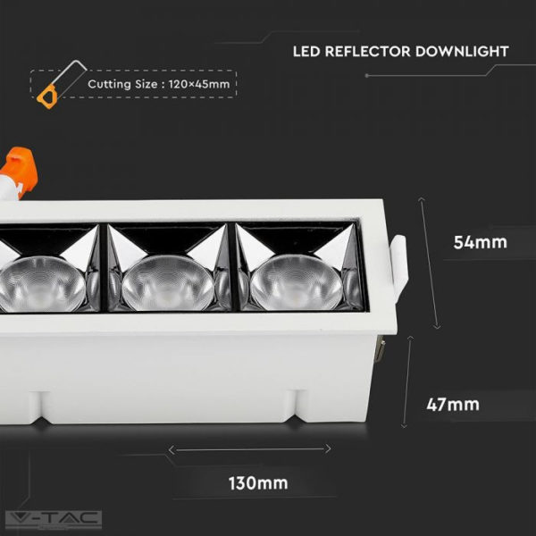 12W LED mélysugárzó fehér Samsung chip