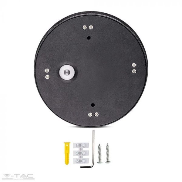 4W LED fekete kör fali lámpa IP65