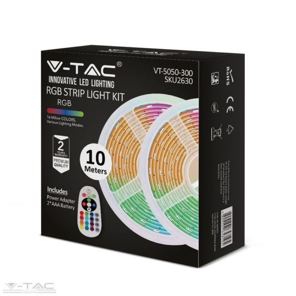 LED szalag szett 5050 30 LED/m RGB IP20 nem vízálló, 2x5m - 2630