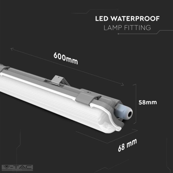 10W Vízmentes armatúra 60 cm LED fénycsővel IP65