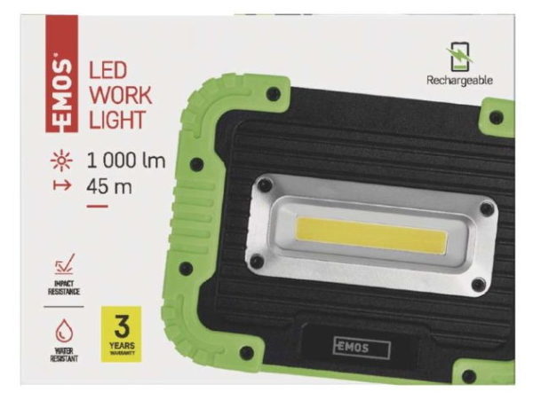 10W COB LED-es akkus szerelőlámpa, EMOS - P4533