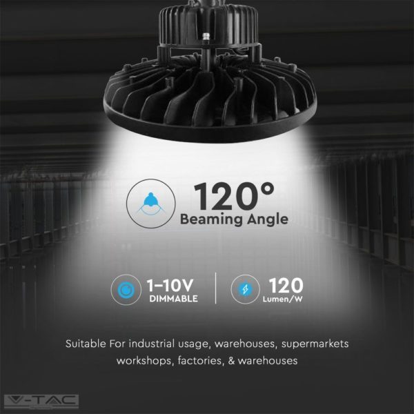 100W LED csarnoklámpa Samsung chip 120lm/w A++ 120°