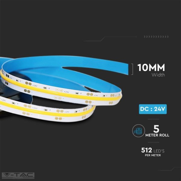 LED szalag COB - 512 LED/m 24V CRI>90 IP20