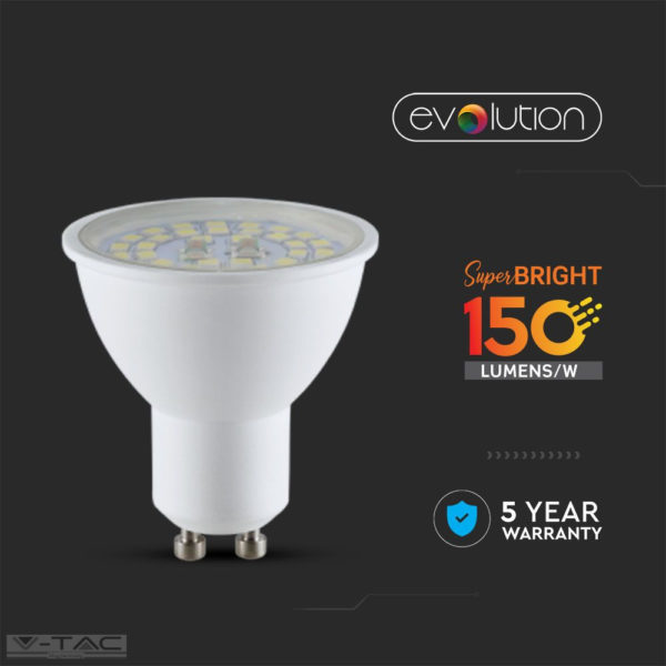 LED spotlámpa 5W GU10 (150lm/W) Meleg fehér 110 ° - 2837