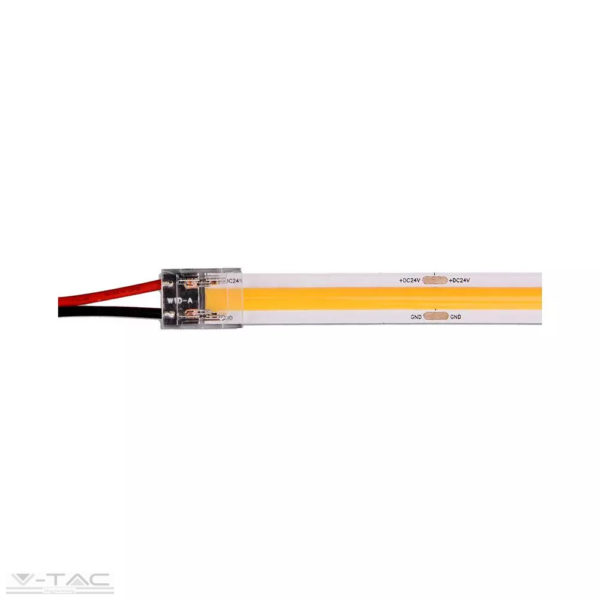 Csatlakozó - 8 mm-es LED szalaghoz köthető vezetékkel - 2663