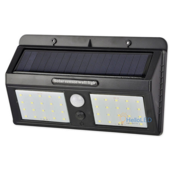 Solar LED lámpa 5 W-os, alkonykapcsolóval, mozgásérzékelővel