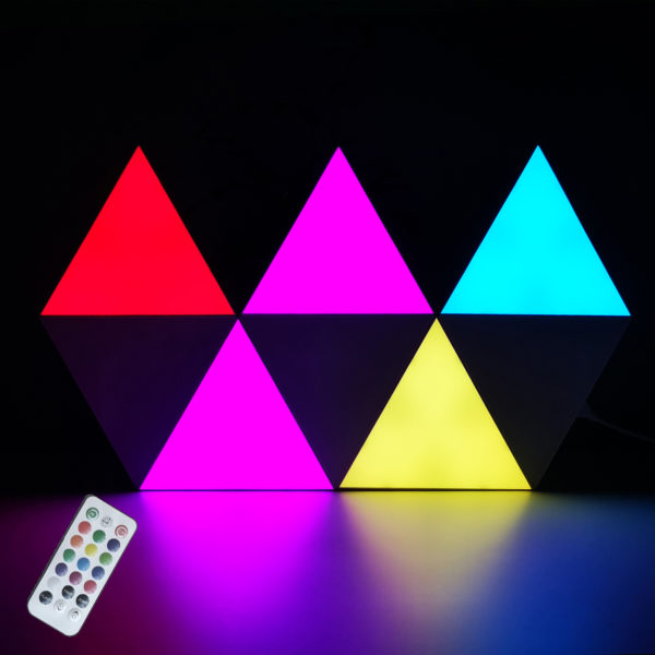 Érintős háromszög led modul, 12V, távirányítós, RGB, Quantum
