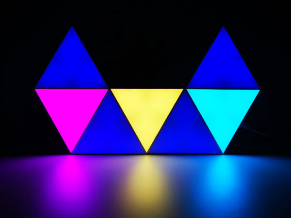 Érintős háromszög led modul, 12V, távirányítós, RGB, Quantum
