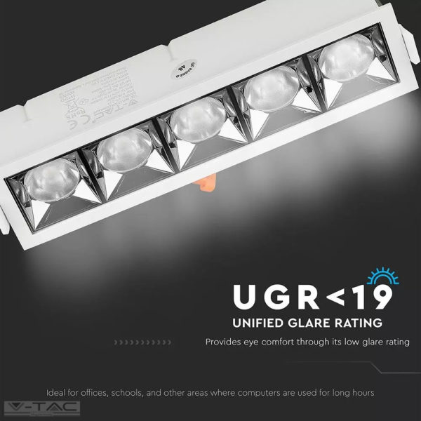 20W LED lineár mélysugárzó fehér Samsung chip CRI>90 UGR