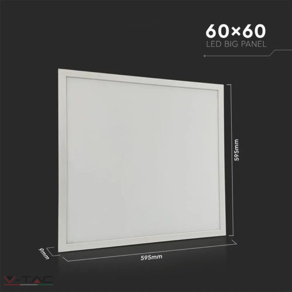 40W vékony keretes LED panel 595 x 595 mm-es 4950lm