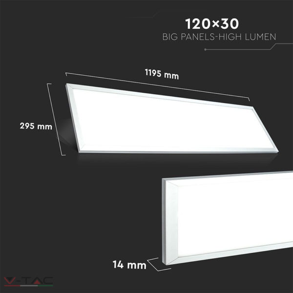 29W LED panel 1200 x 300 mm-es (137lm/W) driverrel