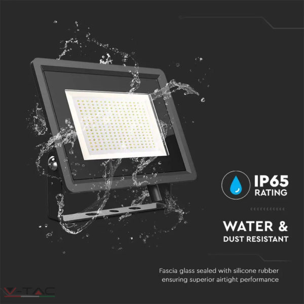 200W fekete LED reflektor F széria IP65