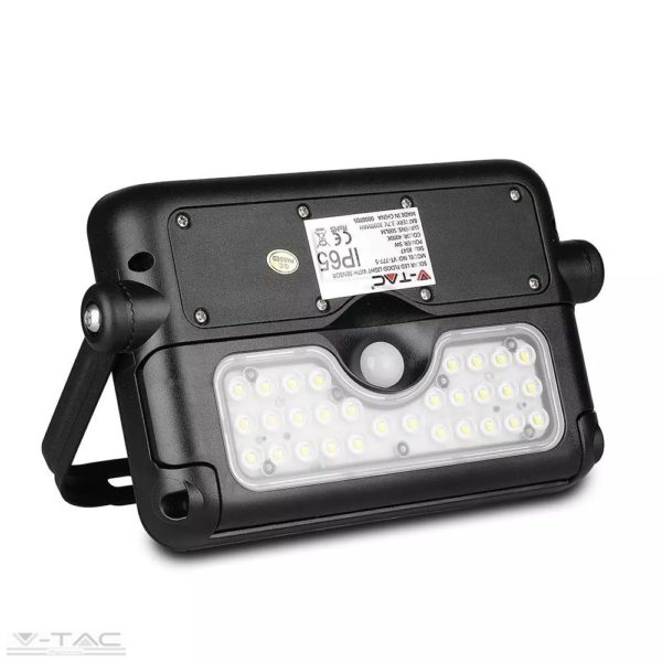 5W LED reflektor napelemes fekete 4000K - 8547