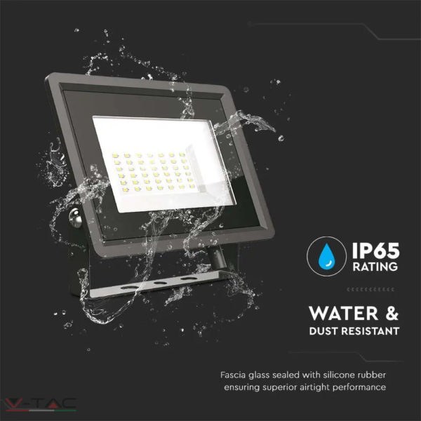 50W fekete LED reflektor F széria IP65