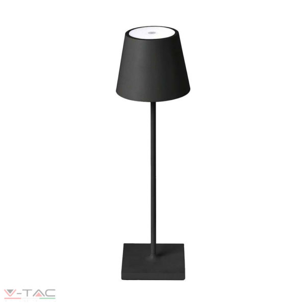 3W fekete LED újratölthető asztali lámpa