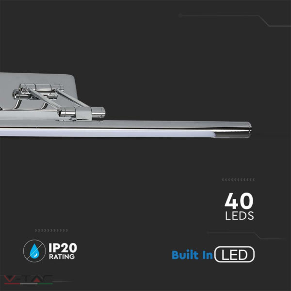 HelloLED V-Tac 9W LED-es tükörvilágítás króm