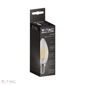 4W Retro LED izzó Filament E14 gyertya