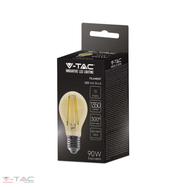 12W Retro LED izzó Filament Samsung chip E27 A60 2200K