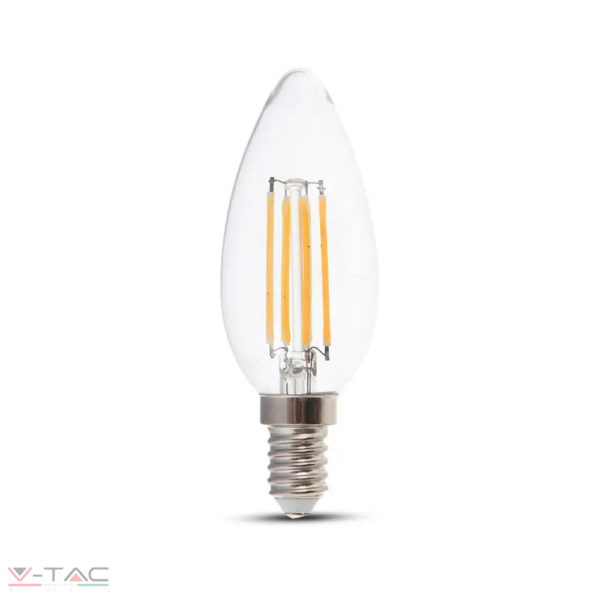 HelloLED V-Tac 4W Dimmelhető Retro LED izzó E14 gyertya