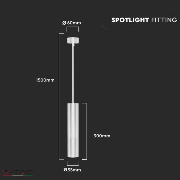 Fehér fém függeszték GU10 foglalattal - 6779 V-TAC