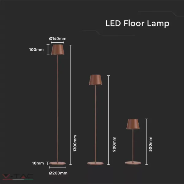 HelloLED 4W LED állólámpa Corten IP54