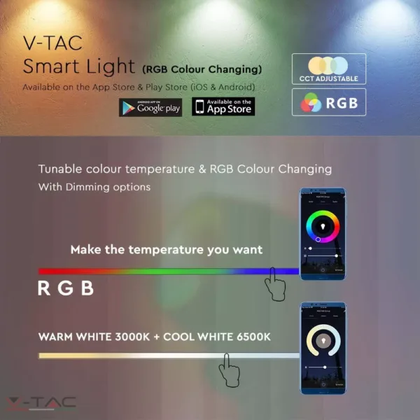 5W LED hangulatlámpa RGB + CCT - 405861