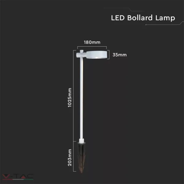 HelloLED 7W LED leszúrható kerti lámpa fehér IP54