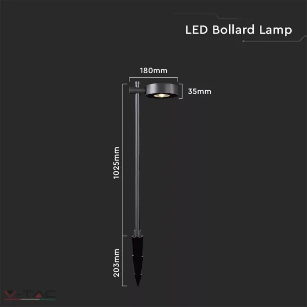 HelloLED7 W LED leszúrható kerti lámpa fekete IP54